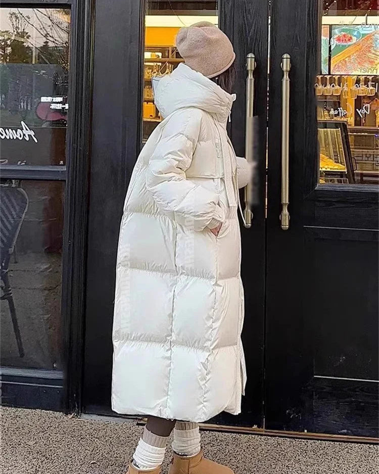 Women's Long Hooded Puffer Coat