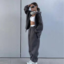 Casual Fleece Hoodie & Pants Set