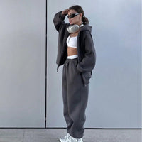 Casual Fleece Hoodie & Pants Set