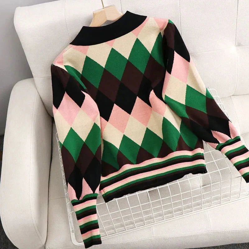 Peter Pan Collar Knitted Ugly Sweater