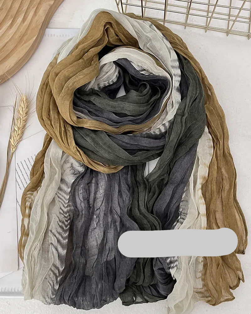 Pleated Long Scarf Shawl