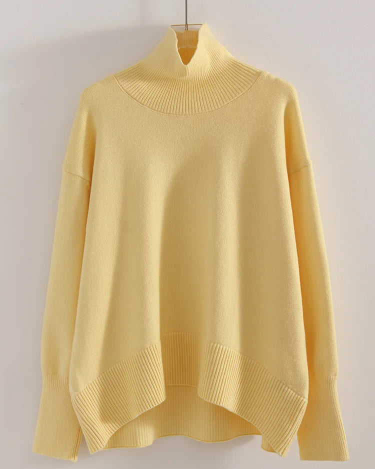 Oversized Turtleneck Heavyweight Knit Pullover