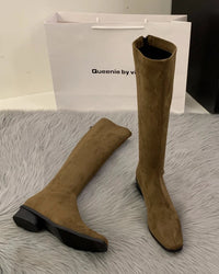 Vintage Stretch Knee-High Boots