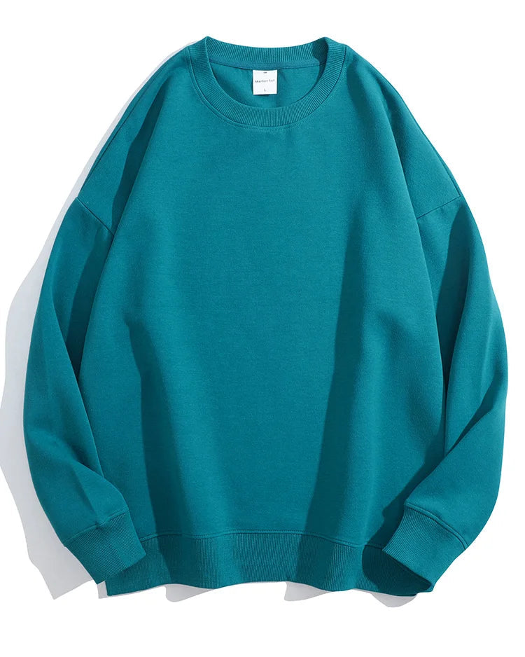 Loose-Fit Pure Cotton Pullover Sweatshirt