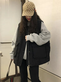 Casual Round-Neck Vest Down Jacket