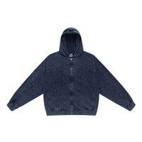 100% Cotton Retro Washed Zipper Hoodies