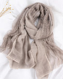 Lace Trim Long Shawl Scarf