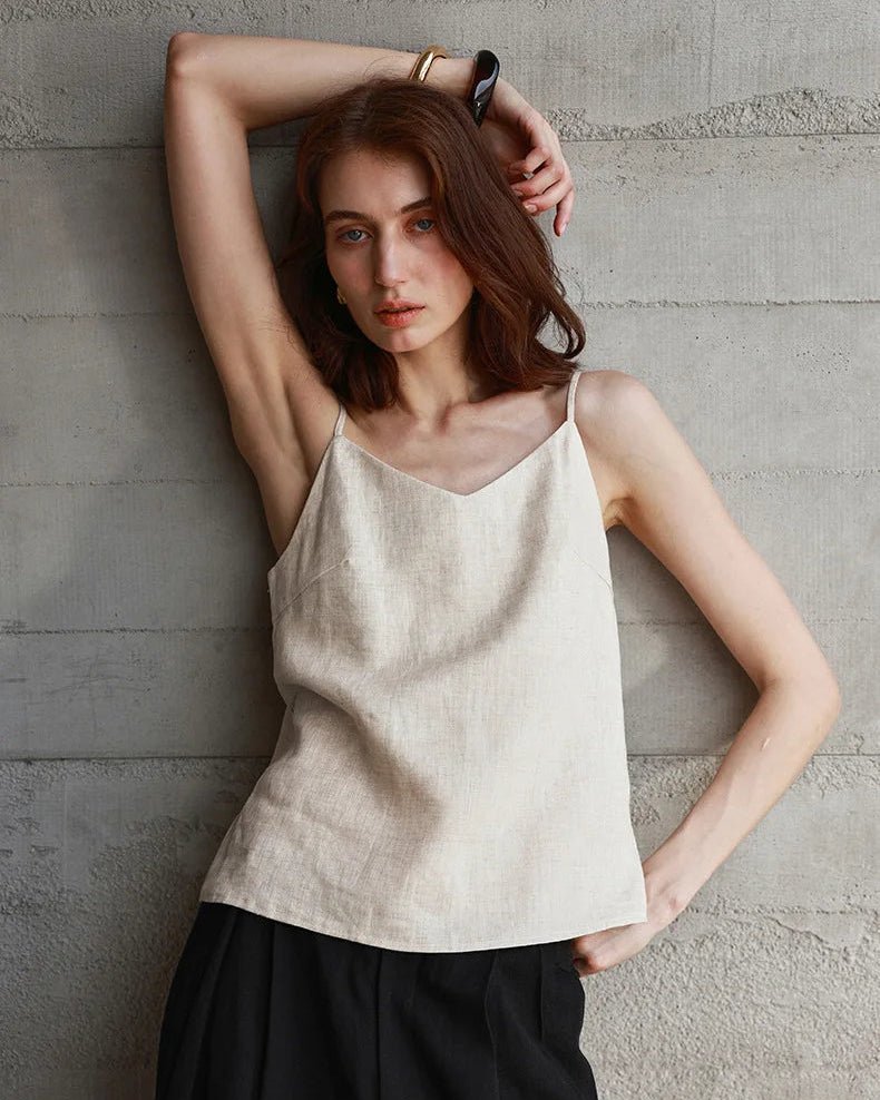 Casual V-Neck Adjustable Strap Vest