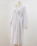 Elegant Long-Sleeved V-Neck Party Beach Dress