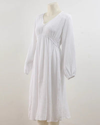 Elegant Long-Sleeved V-Neck Party Beach Dress