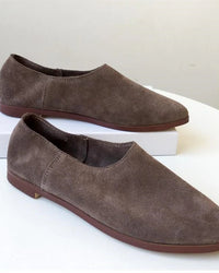 Women's Pointed-Toe Suede Loafers