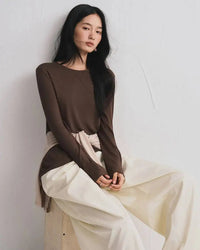 Modal Cashmere Blend Long-Sleeve Tee