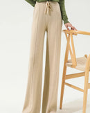 Merino Wool Knitted Wide-Leg Pants