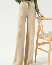 Merino Wool Knitted Wide-Leg Pants