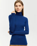 Simple Slim-Fitting Wool Turtleneck Sweater