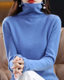 High-Neck Knitted Wool Pullover