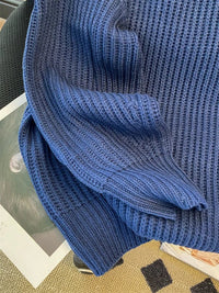 Round-Neck Oversized Knitted Pullover