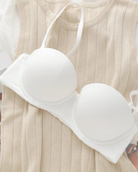 Plus-Size Cotton Half-Cup Push-Up Bra