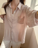 Relaxed Breathable Blend Shirt Jacket