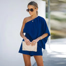 One Shoulder High Waist Short Playsuit