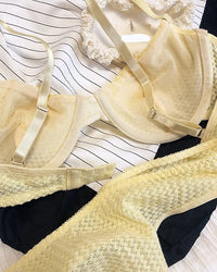 Sexy Ultra-Thin Breathable French Push-Up Bra Set