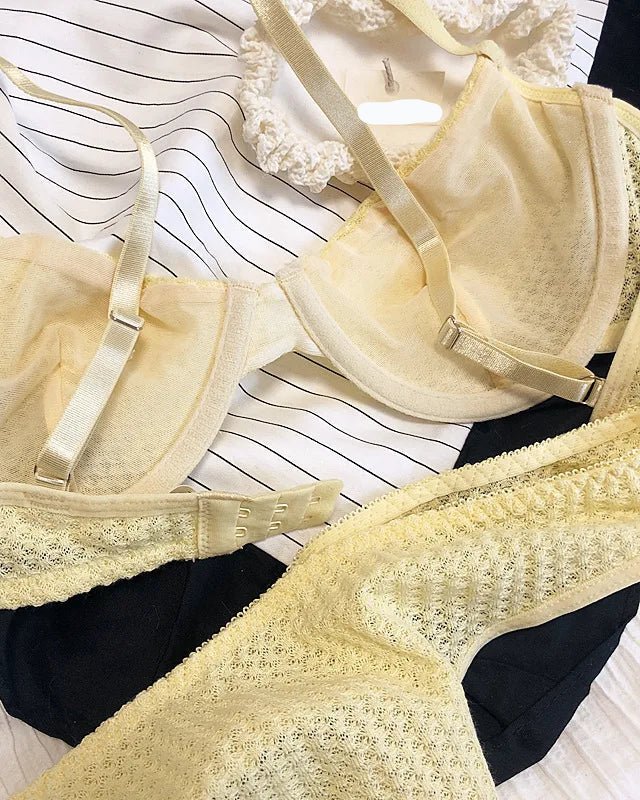 Sexy Ultra-Thin Breathable French Push-Up Bra Set