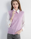 Merino Wool Sleeveless Knit Vest