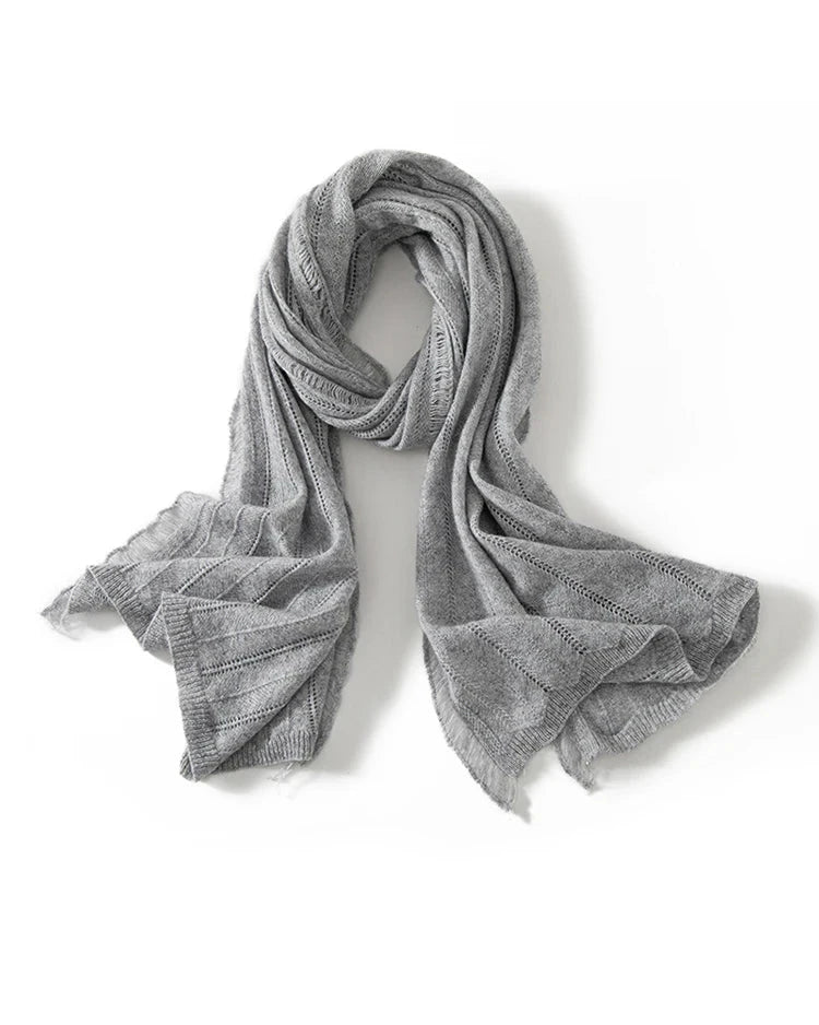 Wool Cashmere Tassel Wrap Scarf