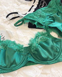 Lace Breathable Silk Comfortable Bra Set