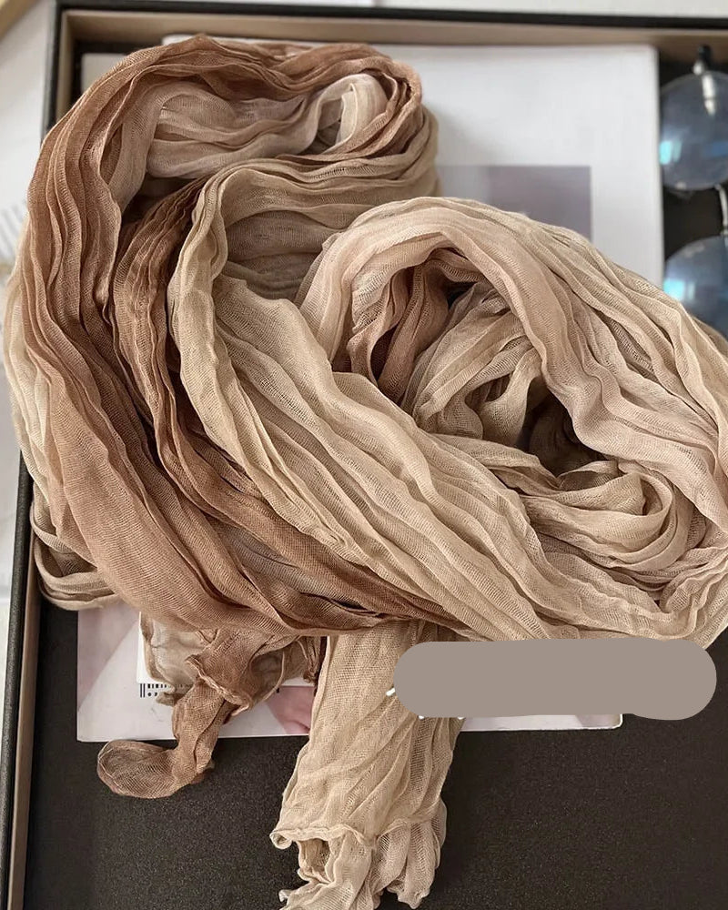Pleated Long Scarf Shawl