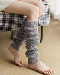 Ribbed Knit Slouch Leg Warmers