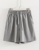 Elastic Waist Cotton Knit Shorts