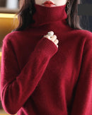 Plush Mink Cashmere Turtleneck Sweater