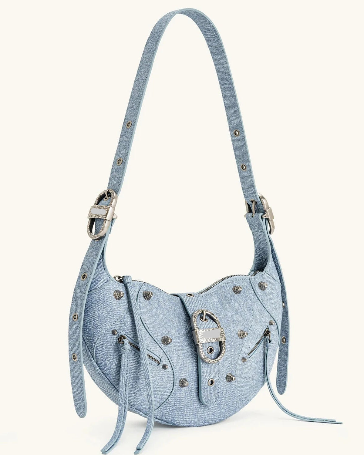 Stylish Leather Horn Crossbody Bag