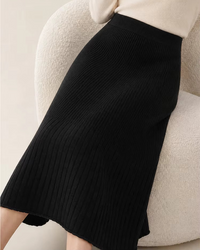 Cashmere A-Line Midi Skirt