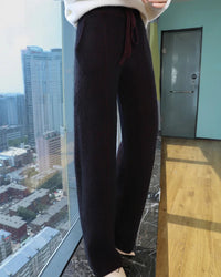 Cashmere Knit Wide Leg Pants