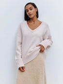 Oversized V-neck Versatile Sweater