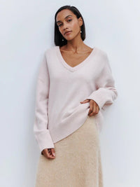 Oversized V-neck Versatile Sweater