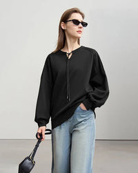 Casual Cotton Loose-Fitting Long-Sleeved Sweatshirt