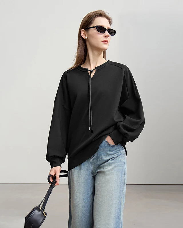 Casual Cotton Loose-Fitting Long-Sleeved Sweatshirt
