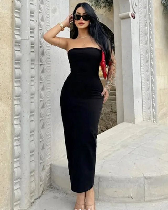 Ruffled Off-The-Shoulder And Backless Dress