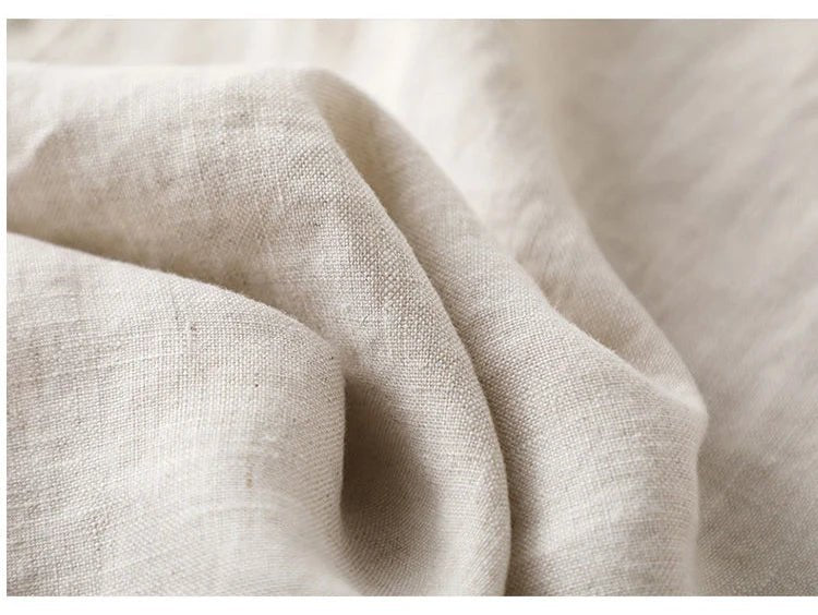 Cotton-Linen Blended Wide Leg Trousers