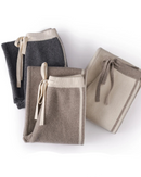 Wool Knit High Waist Straight Leg Trousers