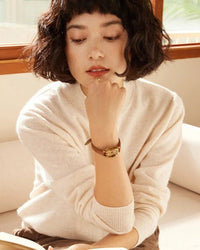 Cashmere Mock Neck Knitted Sweater