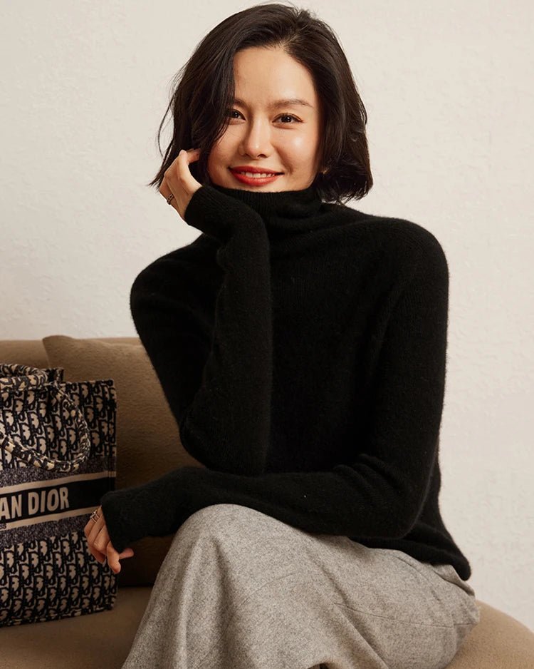 Soft Cashmere Turtleneck Slim-Fit Sweater