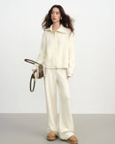 Wool Blend Knit Cardigan Sweater