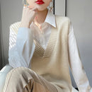 V-Neck 100% Cashmere Knit Vest