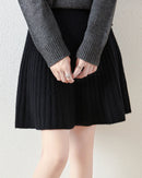 Wool Knitted Fashionable Solid-Color Short Skirt