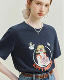 Casual Loose-Fitting Printed Short-Sleeved T-Shirt