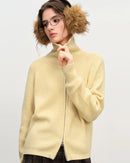 Wool Blend Knitted Cardigan Casual Sweater